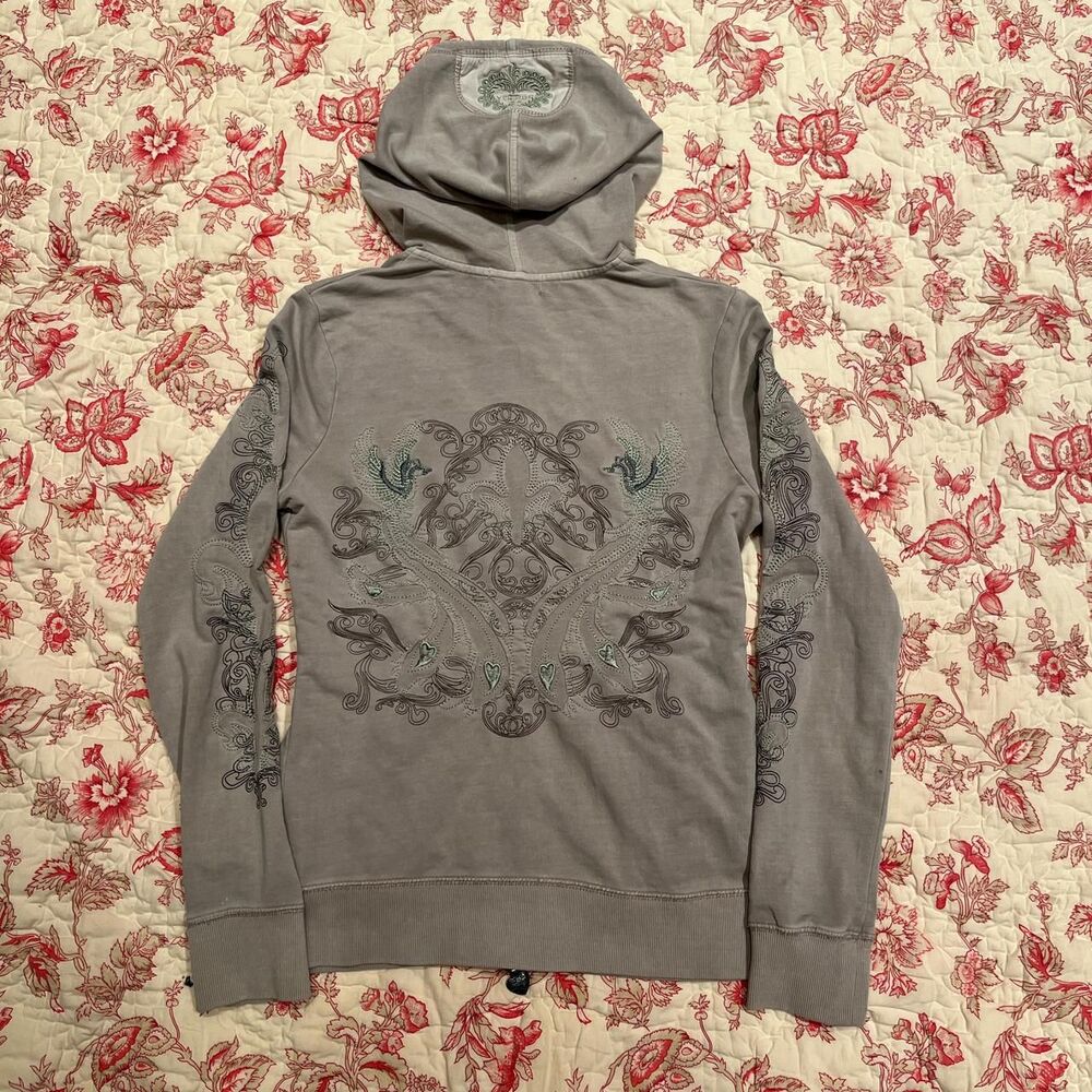 Roxy Women's Grey and Blue Hoodie